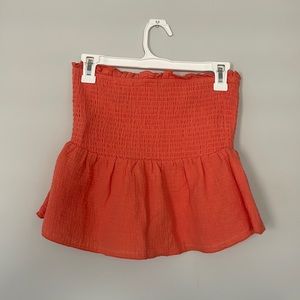 Sky and Sparrow orange fit and flare tube top. Stretchy material. Size Medium